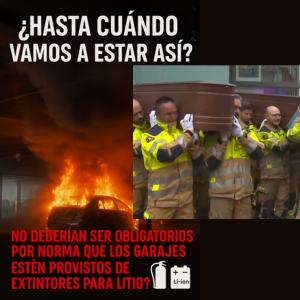 Por qué todavía no son obligatorios los extintores para baterías de litio en los garajes
