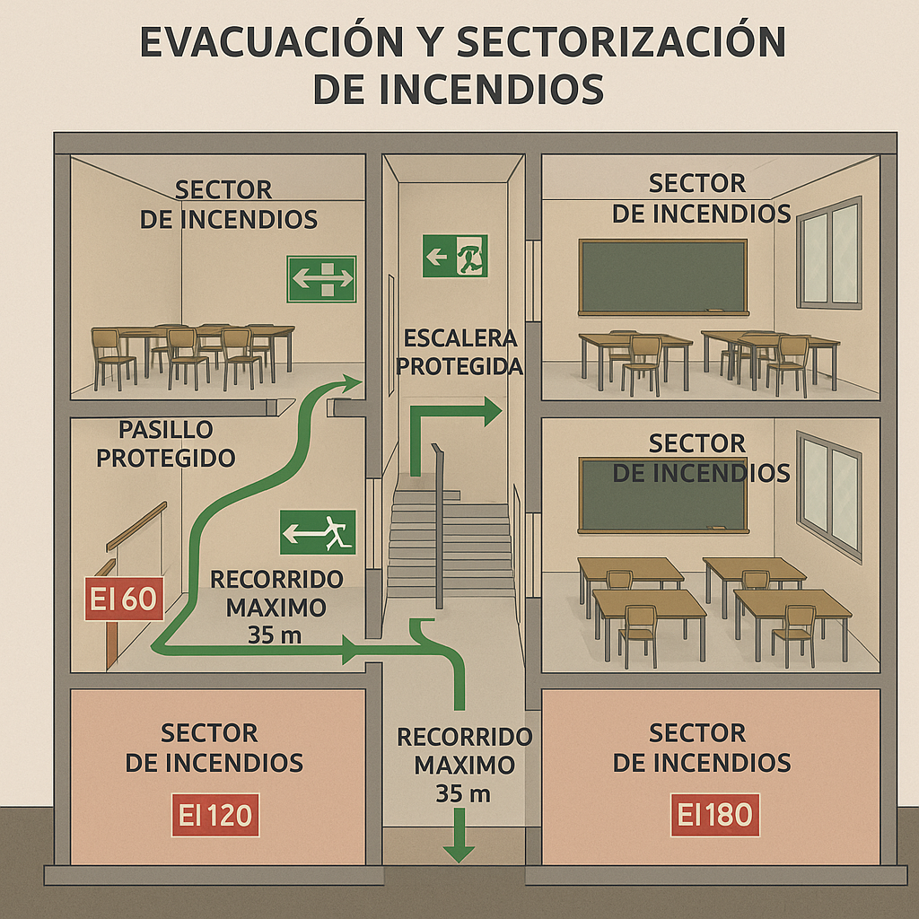 Resistencia al fuego en colegios según la normativa CTE