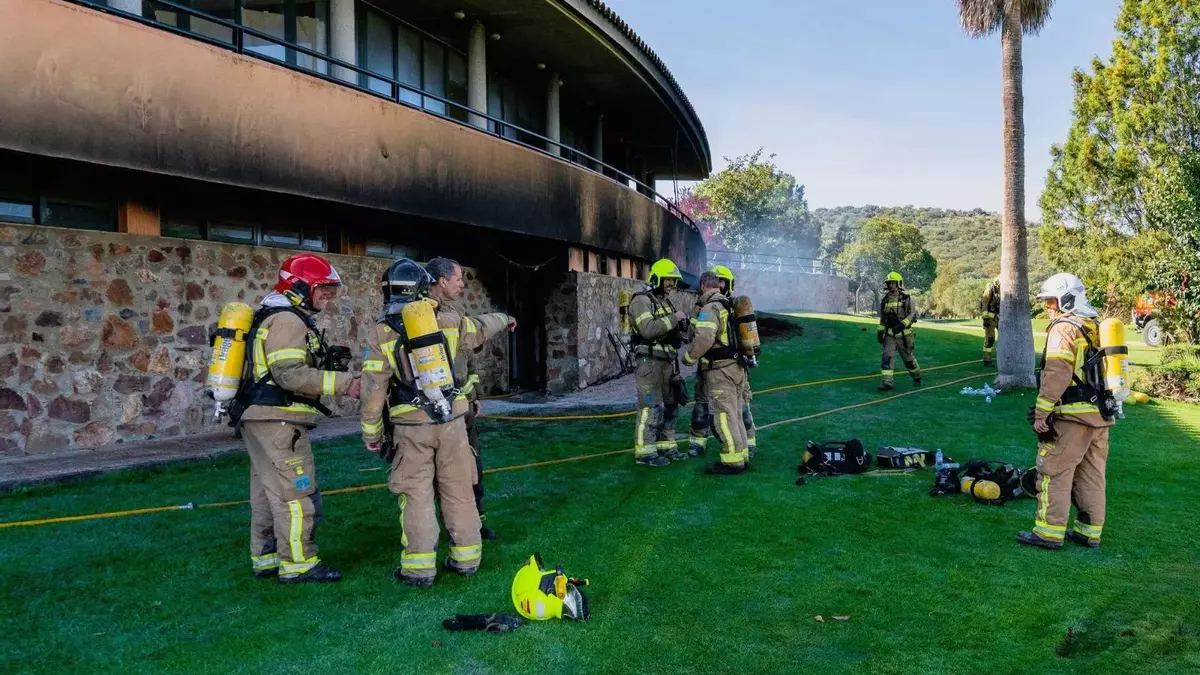 Incendio en la cocina del Norba Club de Golf de Cáceres