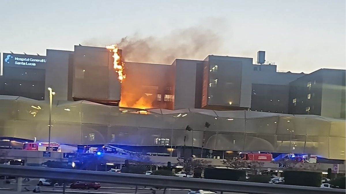 Emergencia en el Hospital Santa Lucía de Cartagena tras un incendio que obliga a evacuar a pacientes. Repercusión y relevancia de un incendio