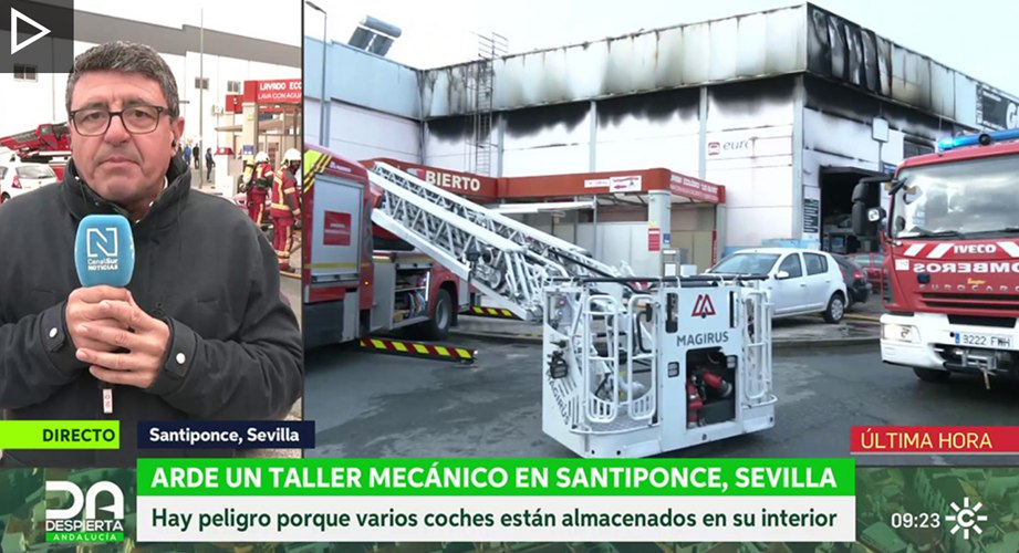 Incendio en taller mecánico en Santiponce: análisis integral y medidas esenciales para reforzar la seguridad industrial. Impacto del incidente y evaluación del entorno operativo.