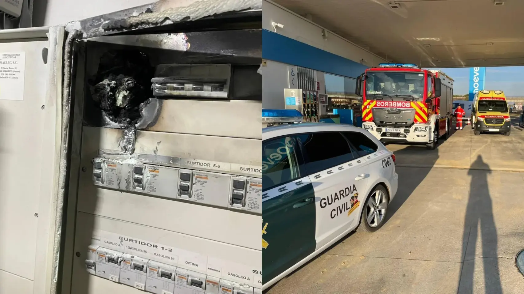 Incendio en una gasolinera de San Esteban del Molar por una perforación en el cableado subterráneo: Análisis completo del incidente