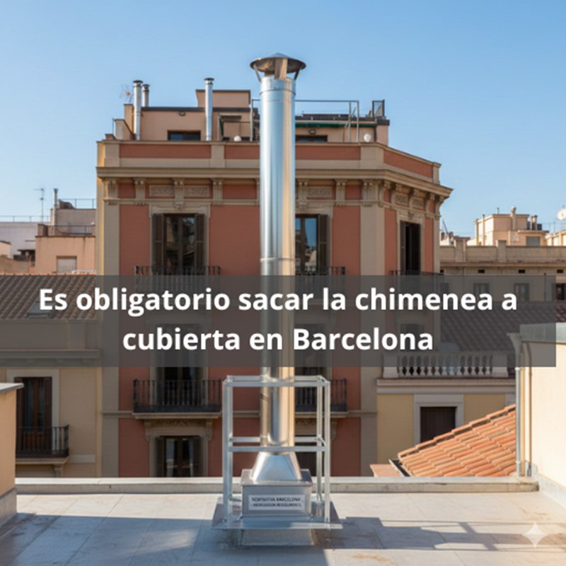 ¿Es obligatorio sacar la chimenea a cubierta en Barcelona? Requisitos esenciales para garantizar una evacuación de humos segura.