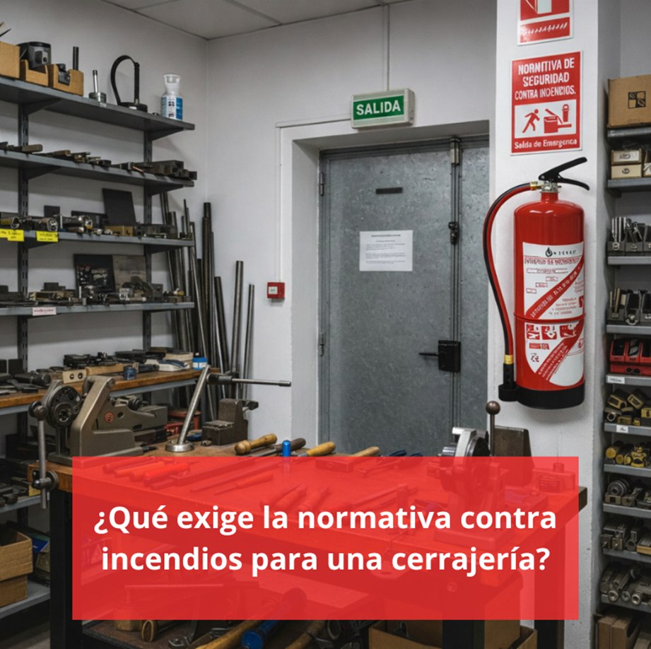 ¿Qué exige la normativa contra incendios para una cerrajería? Un problema frecuente que bloquea licencias desde el primer día.