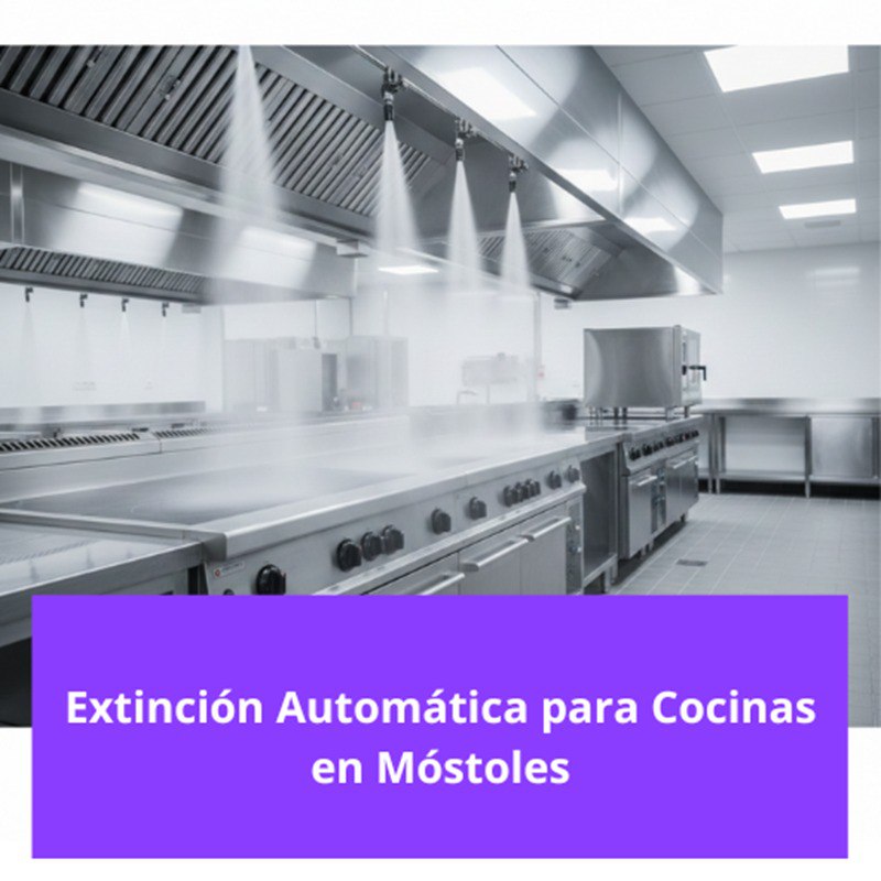 Extinción automática para cocinas Móstoles. Seguridad obligatoria en cocinas industriales.